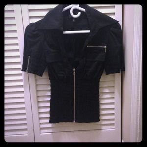 bebe zip up shirt
