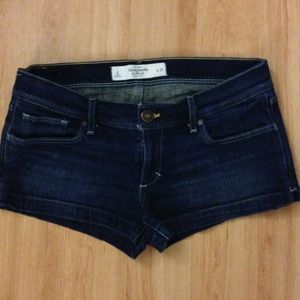 Dark wash Abercrombie shorts