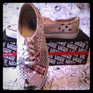 Patchwork vans off the wall sneakers