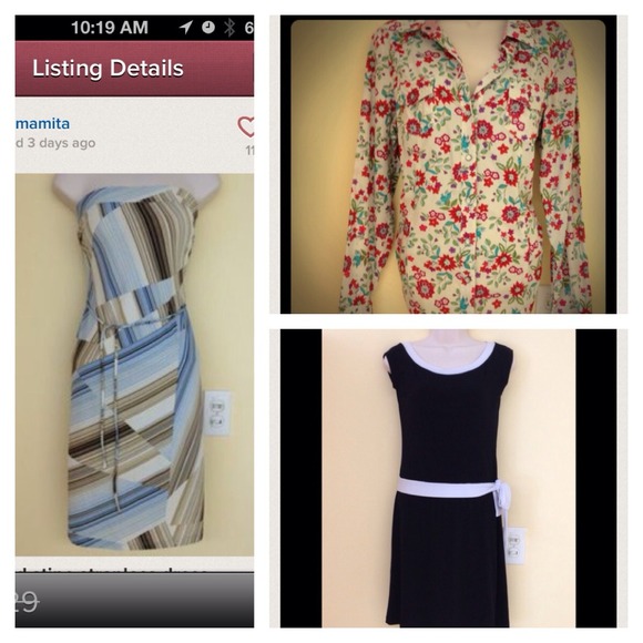 Bundle of two dresses and bold flower top