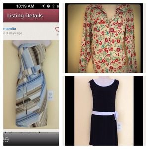 Bundle of two dresses and bold flower top