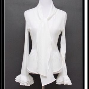 White Bow Tye Blouse by Spoken Prophecy