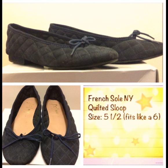 FS/NY navy Suede ballet flats