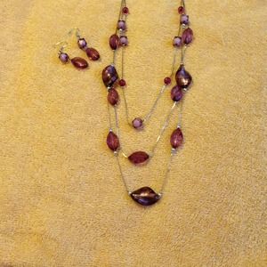 Necklace and earrings