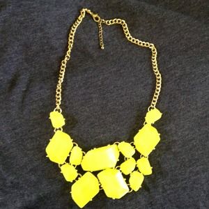 Neon yellow acrylic necklace