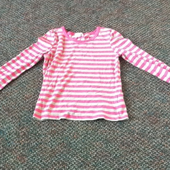 Gray and pink striped shirt