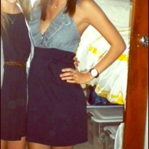 Francesca's Size Medium Halter Blue Dress!