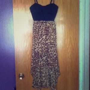 High Low Cheetah printed Dress