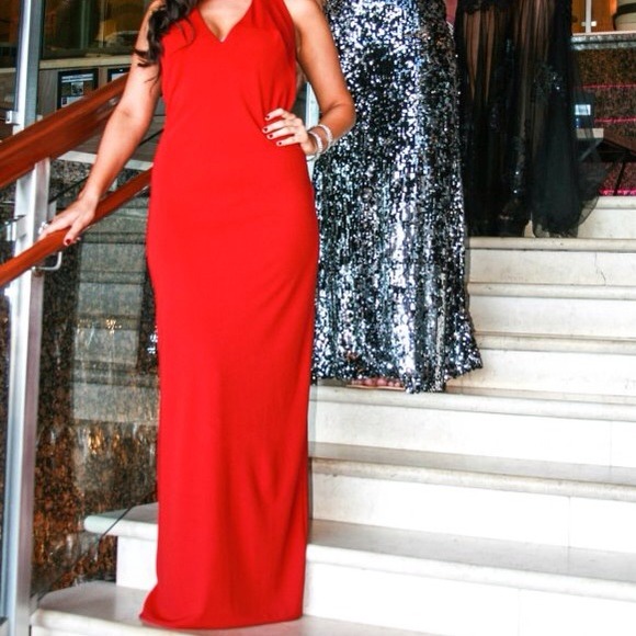 Red formal dress