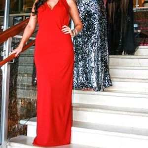 Red formal dress