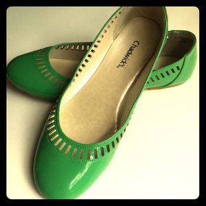 Green Ballet Flats. Super cute!