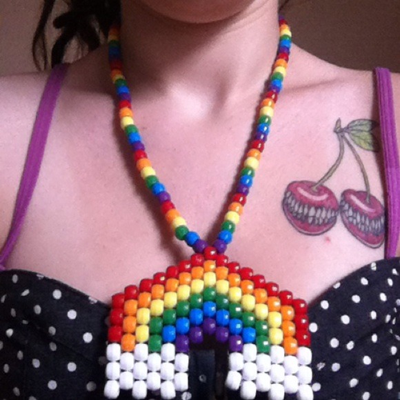 Jewelry Adorable Rainbow Kandi Pride Rave Necklace Plur Poshmark