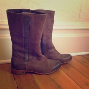 Ugg leather zip up boots