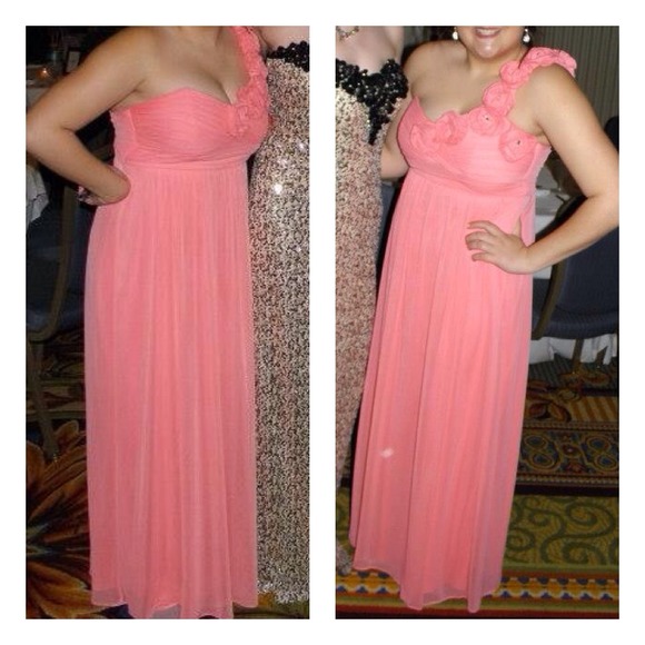 Prom dress pink/peach size 7