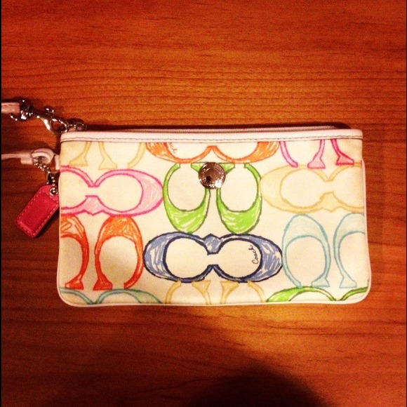 🌟SOLD 🌟Coach Multi Color Wristlet