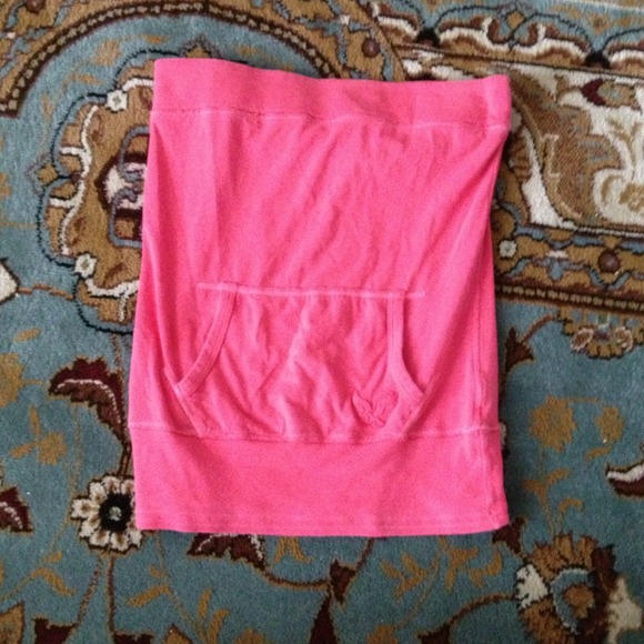 Coral tube top