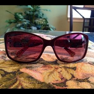 Wine colored Coach sunglasses 😎
