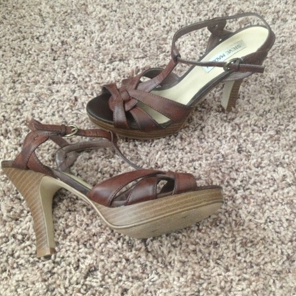 Steve Madden, vintage brown, sling back sandals