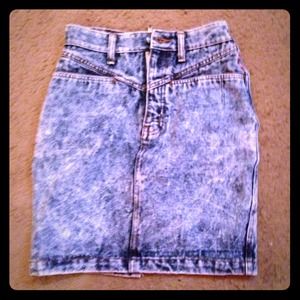 RESERVED !!! Vintage acid washed denim skirt