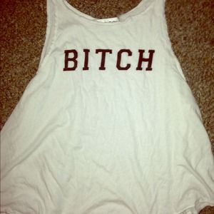 White "Bitch" Tanktop