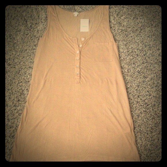J. Crew, Nude, button down tunic tank