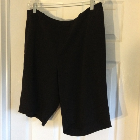SOLD. Black dress Bermuda length shorts