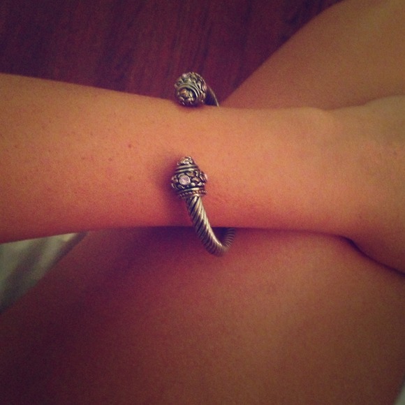 sterling silver bracelet with purple stones!