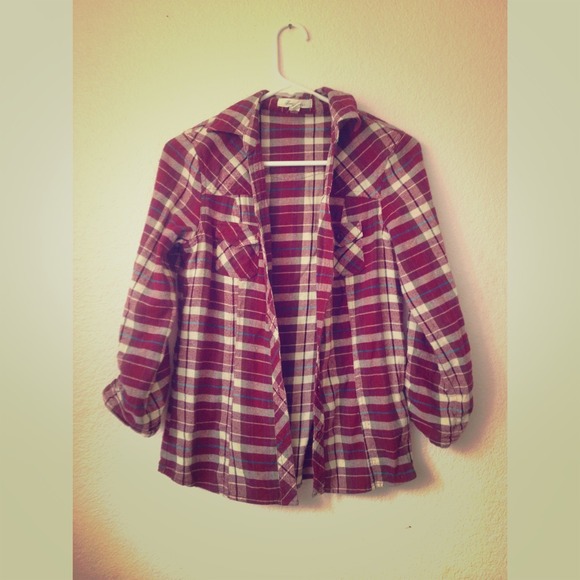 Forever 21 Tops - Cute Maroon Flannel