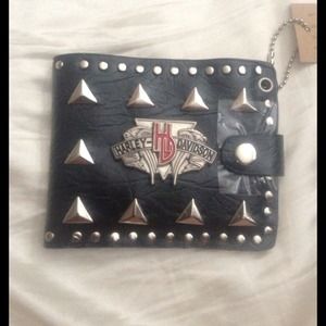 Two Harley Davidson leather wallets