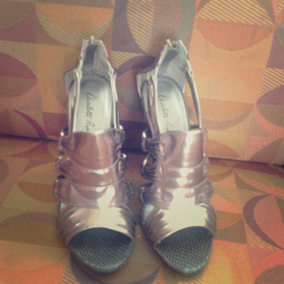 Metallic heels