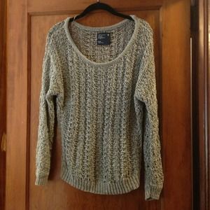 Grey AE ribbon sweater