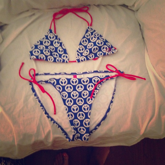 Peace sign bathing suit!