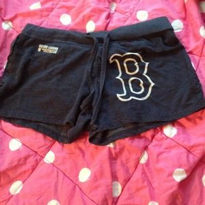 Reserved cotton shorts and blue tights