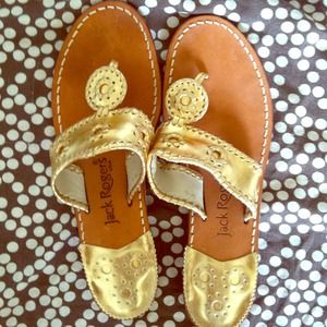 Jack Rogers Gold Sandals