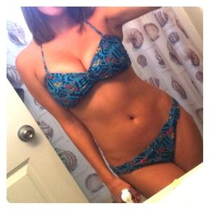 Blue tribal swimsuit