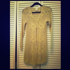 Long Crochet Button Down