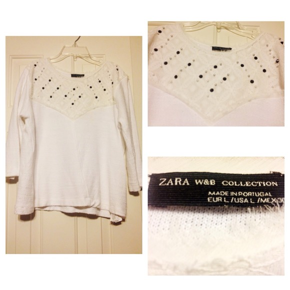 REDUCED Zara top w/ intricate detail