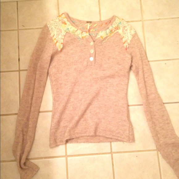 Free People embellished knit sweater