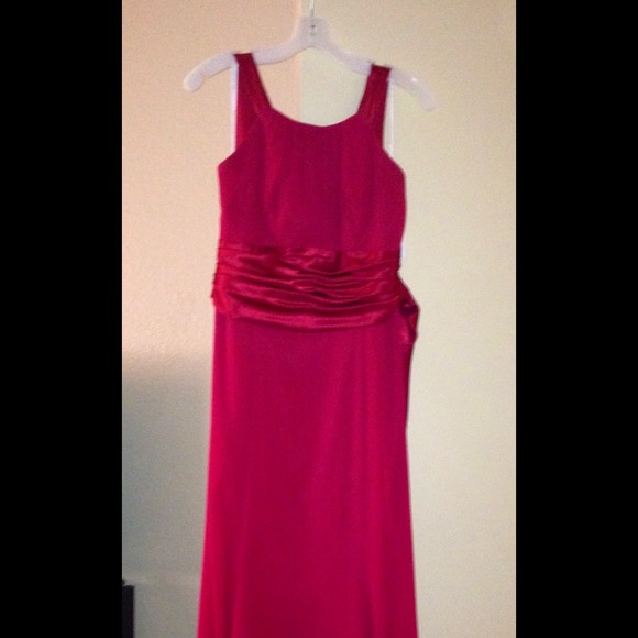 David's Bridal "Apple" Red Formal Dress