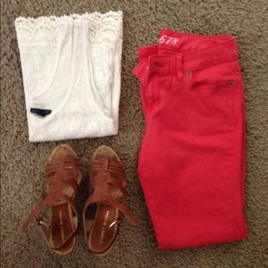 Brand New Coral Skinnies