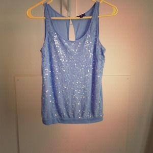 Shimmery sequened tank top