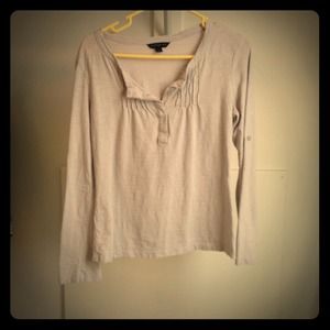 Gray henli top with buttons