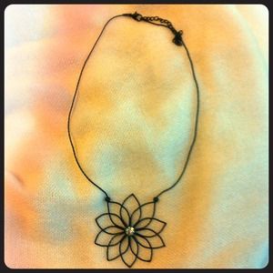 Black Flower Necklace