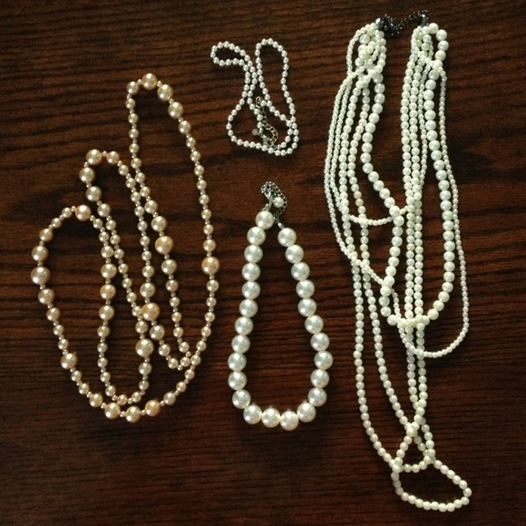 SOLD Faux Pearl Necklace Bundle