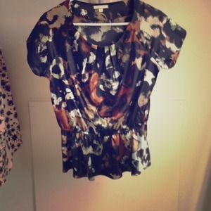 Silky top, multi-colored, gathered bottom