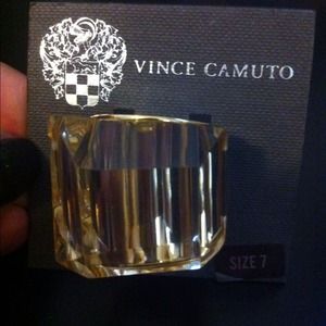 Clear/Gold chunky ring