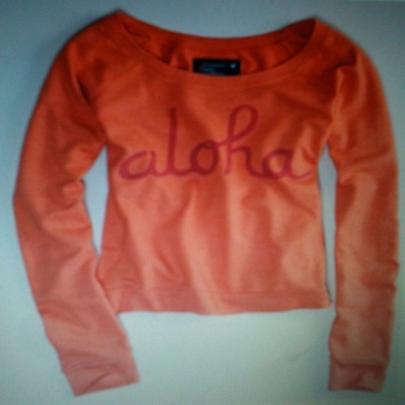 American eagle aloha sweatshirt orange large