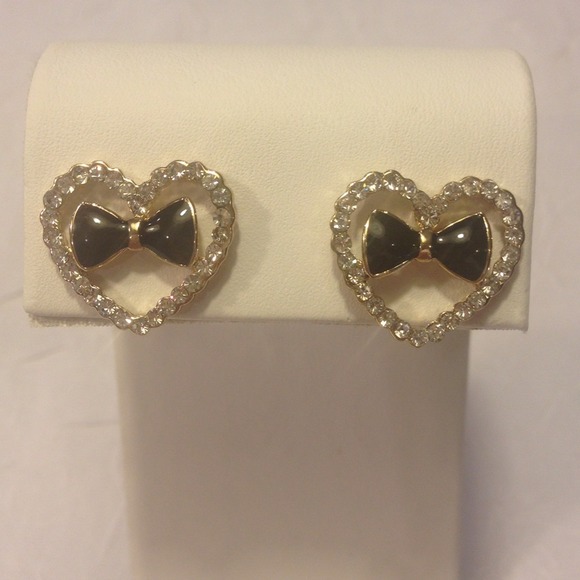 🚫SOLD🚫New black bow earrings