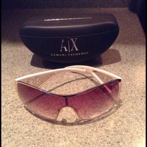 *SOLD* Armani Exchange White & Gold Sunglasses