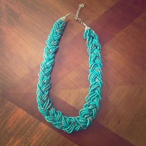 Reduced! Braided turquoise necklace